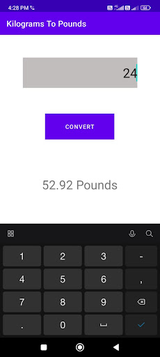 Android application Pound Converter screenshort