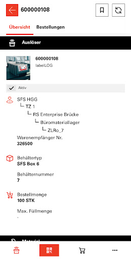 eLogistics® NXT Screen 3