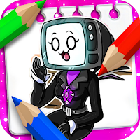 TV Woman Toilet TITAN coloring