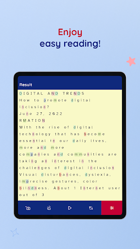 Screenshot of MYdys - aid for dyslexia