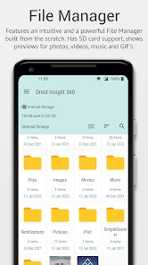 Captura de Pantalla 2 Droid Insight 360: Files, Apps android