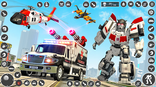 Ambulance Robot Transform Game Screen 2