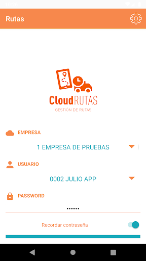 CloudRutas Screen 3