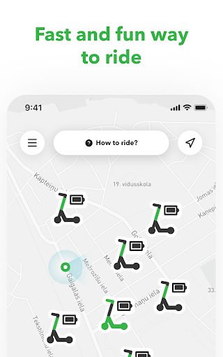 Android application Nippy micro-mobility screenshort