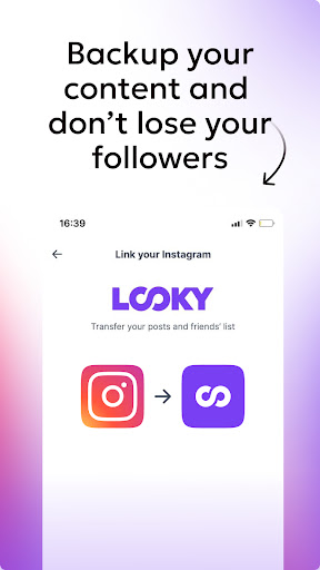 Android application LOOKY — social network screenshort