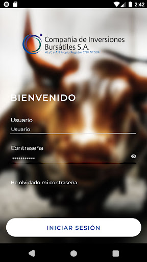 Android application CIBVALORES screenshort