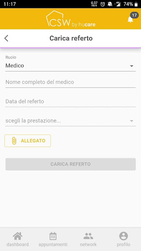 CSW Paziente Screenshot