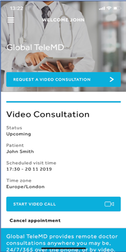 Global TeleMD Screen 2