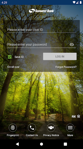 Sunwest Bank Mobile Banking Screen 2