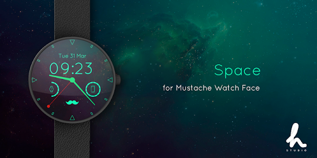 Mustache Watch Face Screenshot