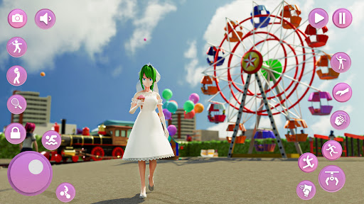 Android application Anime School Girl Simulator 3D screenshort