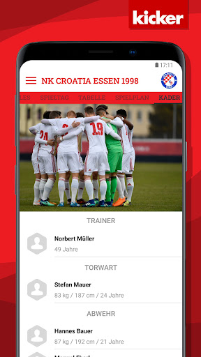 Android application NK Croatia Essen 1998 screenshort