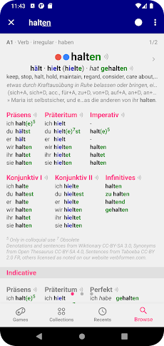 Verbs German Dictionaryのおすすめ画像2