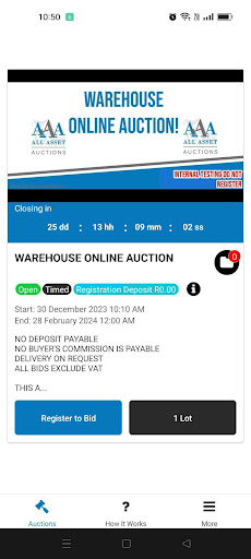 Android application All Asset Auction screenshort