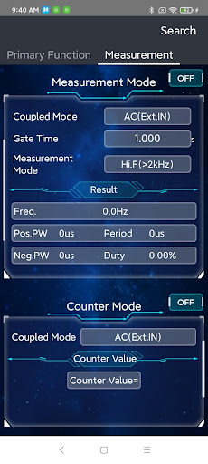 PSG9000 Signal Generator Screen 3