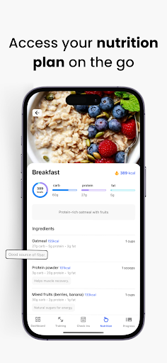Screenshot of HubFit