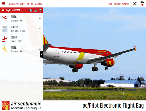 Android application air septimanie - oc/Pilot EFB screenshort