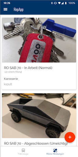 Android application sabtours Fahrerassistent screenshort