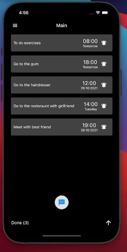 Scheduled Notifications Screenshot