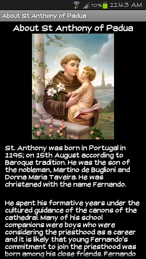 Saint Anthony of Padua Screen 2