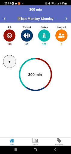 Android application Time Tracker screenshort