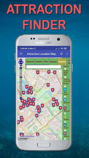 Budapest Traveler Map Tourist Amenity  ATM Finder