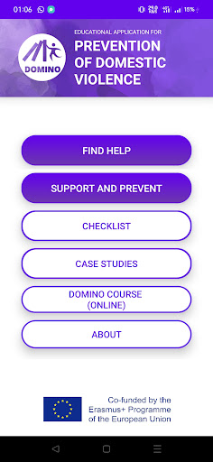 Android application DOMINO -stop domestic violence screenshort