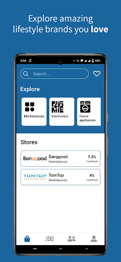 Android application SavShops Cashback Service screenshort