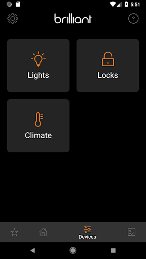 Android application Brilliant Smart Home System screenshort