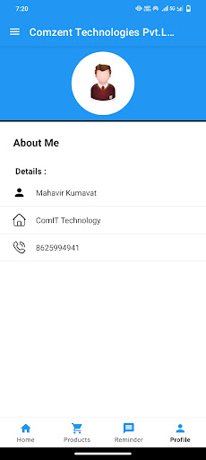 Comzent CRM Management Screen 2