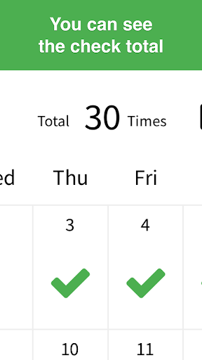 Screenshot of Check Calendar - Habit Tracker