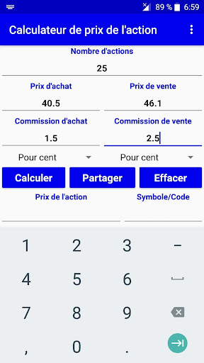 Aperçu de l'application