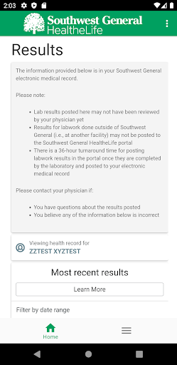 Southwest General Healthelife Screen 2