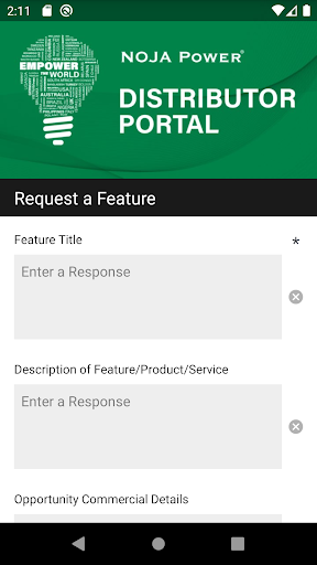 NOJA Power Distributor Portal Screen 3