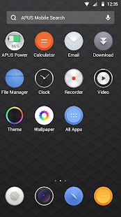 Black simple business -APUS Launcher free theme Screenshot