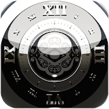 Black Deluxe Clock Widget icon