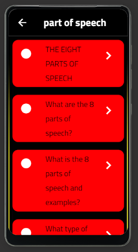 part of speech Screen 2