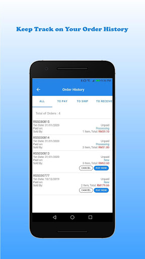 Android application FC RSO screenshort