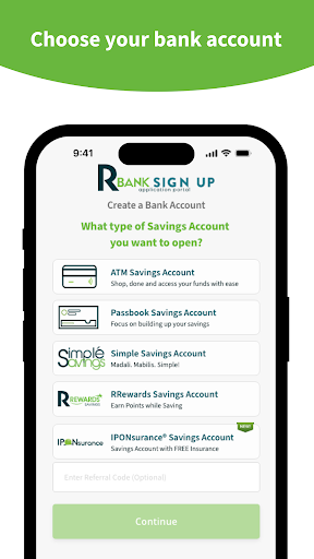 RBank Sign-Up Screen 3