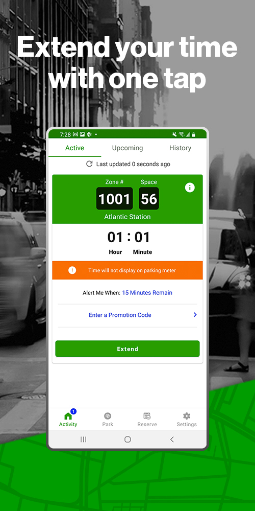 Android application ParkMobile - Find Parking screenshort