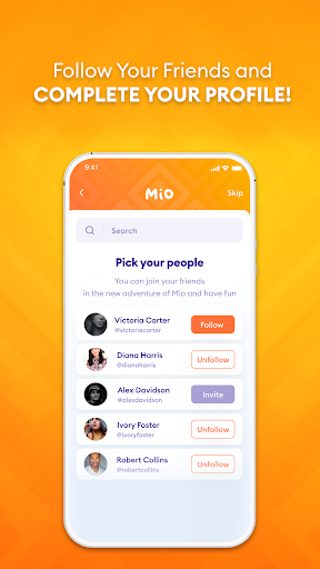 Mio Social Network Screen 2