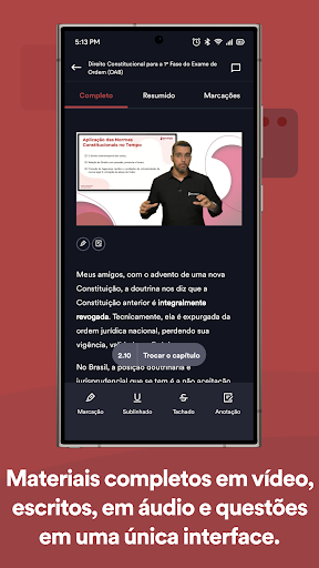 Android application Estratégia OAB screenshort