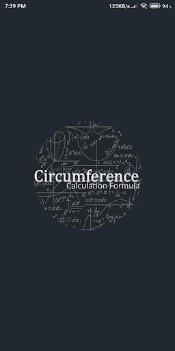 Android application Circumference of a circle screenshort