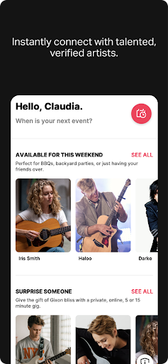 Gixon - Book an Artist Screen 3