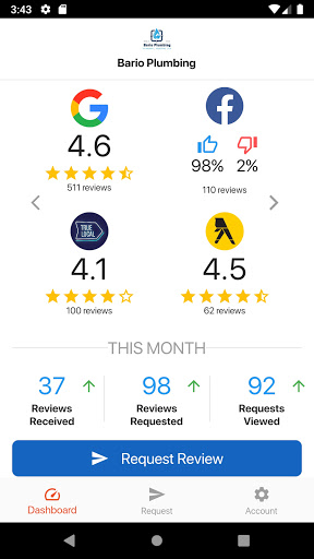 Android application AddMe Reviews screenshort