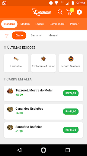 Android application LigaMagic screenshort