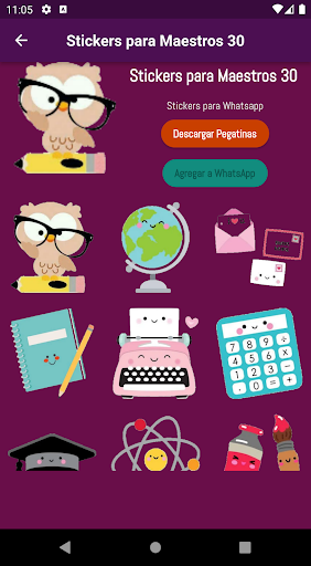 Android application Stickers para Maestros screenshort