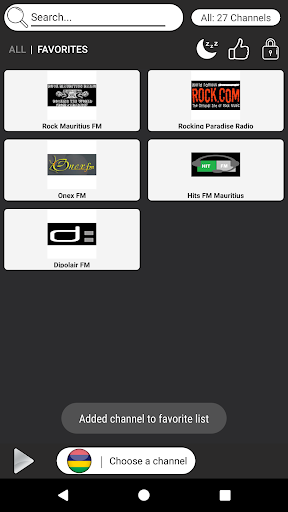 Mauritius Radio Stations - FM Screen 3
