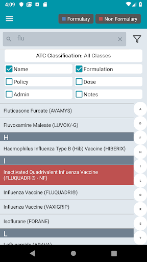 HCTM Formulary Screen 2