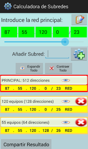 Android application Subnet Calculator screenshort